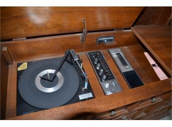 (#333) Vintage Zenith 'Allegra Sound System' Stereo And Photograph Cabinet With Speakers