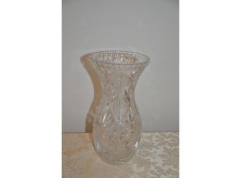 (#52) Cut Glass Vase 10.5'H