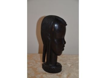(#43) Wood African Head Sculpture 10'H