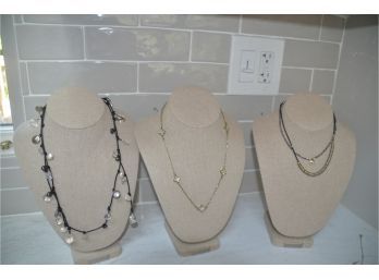 (#117) Costume Jewelry Necklaces (4 Of Them)