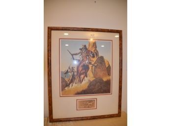 (#92) Framed American Folk Art Print Signed 153/1000