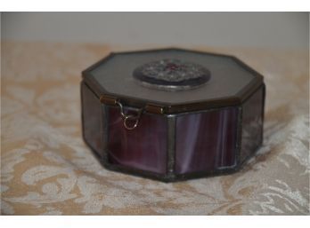 (#58) Octagonal Glass Trinket Box