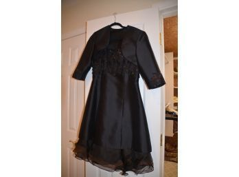 (#28) Black Cocktail Dress With Matching Jacket Size 8?