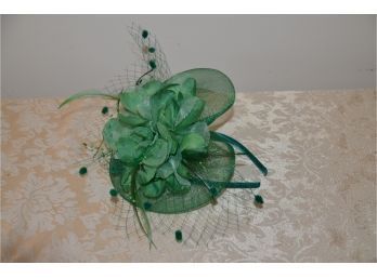 (#73) Green Fascinator Hat