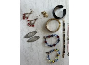 (#121) Costume Earrings And Bracelets