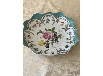 (#45) Antique Paris Royal Hand-Painted Floral Dish