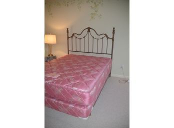 Queen Metal Headboard With Mattress Frame (used In A Guest Room)