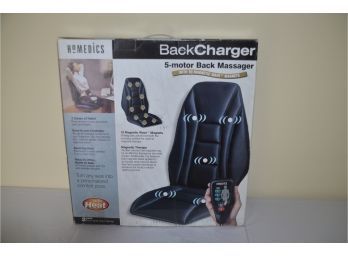 (#73) Homedics Electric New In Box 5 Motor Back Chair Massager, Heat, 10 Magnetic Wave Magnets