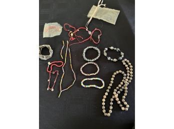 (#123) Beaded Bracelets And Necklace
