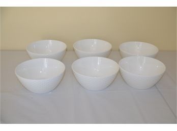 (#34) Mikasa Ellis Bone China Dessert / Soup Bowls (6) Dishwasher Microwave Safe