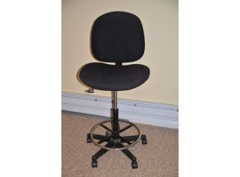 Black Office Adjustable From Desk To Counter Height Desk Chair