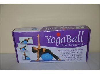 (#78) New In Box Yogaball Set (ball, Pump, Mat, Video, Poster)