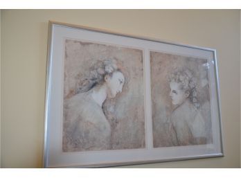 (#43) Framed Mixed Media Art Picture By B. Rudolph