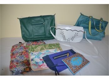 (#107) Assorted Handbags And Make-up Bags