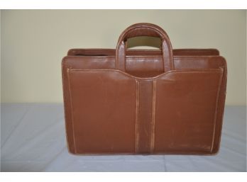 (#113) Brown Leather Briefcase