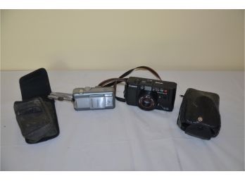 (#83) Vintage Canon Film Camera And Canon Digital Power Shot S40