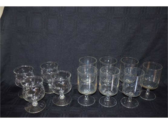 (#37) Assorted Drinking Glasses And Cordial Brandy Glasses