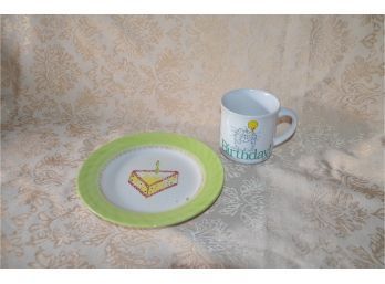 (#86) Happy Birthday Plate And Mug