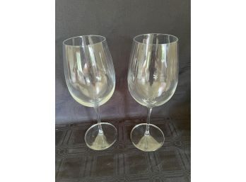(#33) Luigi Bormioli Set Of 2 Red Wine Glasses