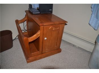 Oak Multi Functional Storage End Table Cabinet