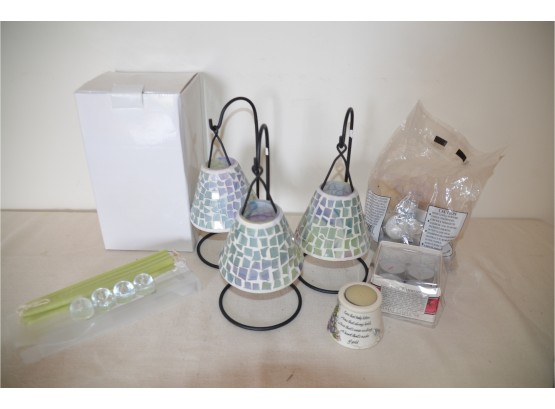 (#198) Assorted Tea Lights And Decorative Tea Light Holders