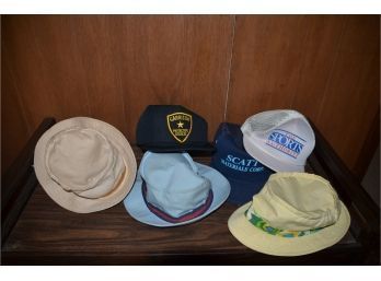 (#297) Assortment Of Mens Caps, Bucket Hats, Visor