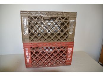 (#279) Vintage Plastic Sunnydale And Dellwood Crates