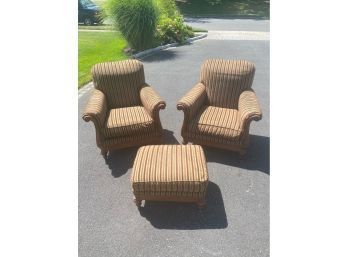 Thomasville Club Chairs And Ottoman