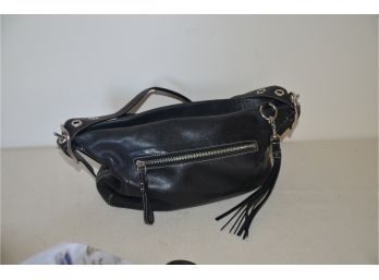 (#247) Black Small Coach Leather Handbag