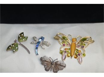 (#7) Costume Butterfly Pin And Dragonfly Pins