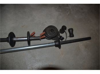 (#290) Barbell Weight Set With Plates