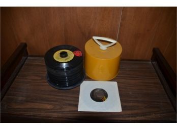 (#308) Disc-Go-Case Of 45 Vinyl Records