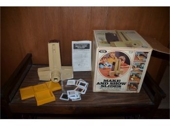 (#306) Vintage Children Make And Show Slide With Instructions In Original Box