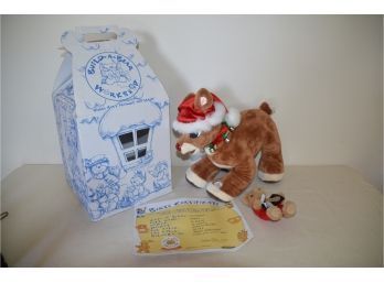 (#229) Build-a-bear Plush Reindeer With Certificate In Box
