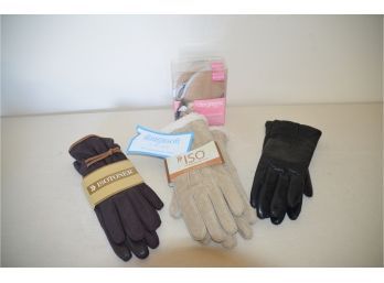(#263) New Isotoner Gloves, NEW Ear Muff, Leather Gloves