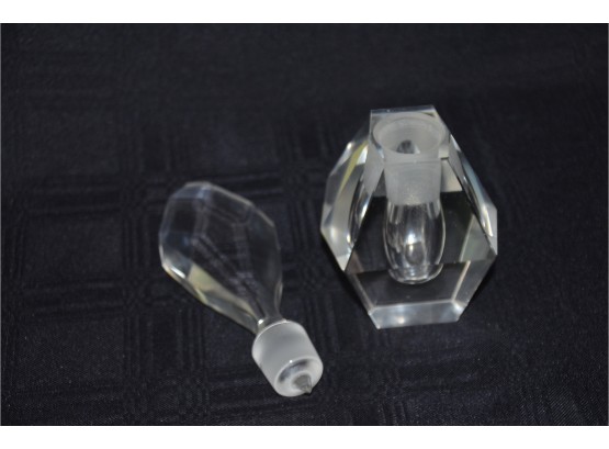 (#5) Crystal Glass Perfume Bottle 8.5'H