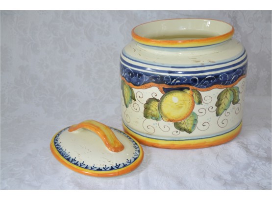 (#20) Positano Italy Barattolo Oval Limoni Cookie Jar Art#1469