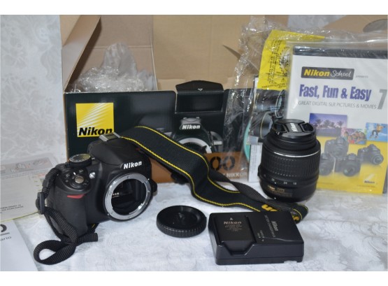 (#59) NEW In Box Nikon D3100 AF-S DX Lens 18-55mm With Instruction
