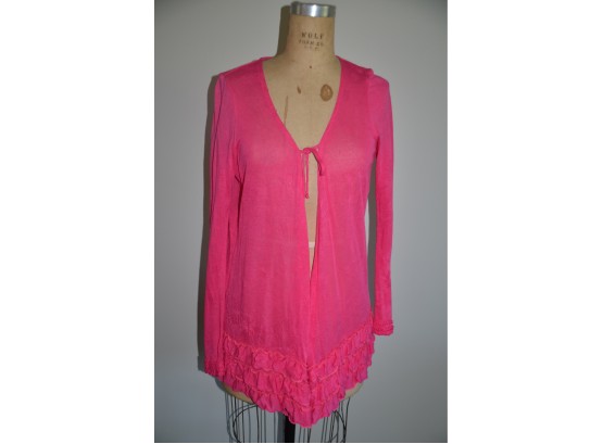 (#188) Letarte Handmade Pink Light Weight Sweater Jacket Size Small