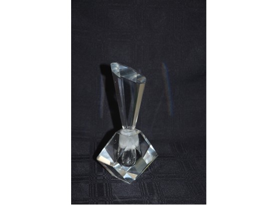 (#6) Crystal Glass Perfume Bottle 8.25'H