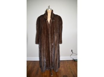 Beautiful Long Brown Mink Coat 51'long