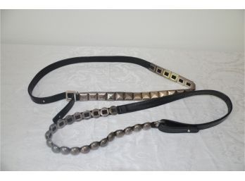 (#119) Leather With Chrome Details (2 Of Them)