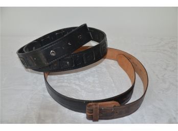 (#123)  Leather Belts No Buckles Can Add Your Own Buckle Size 32