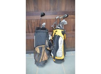 (#103) Golf Bags And Set Of Walter Hagen Clubs