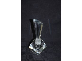 (#6) Crystal Glass Perfume Bottle 8.25'H
