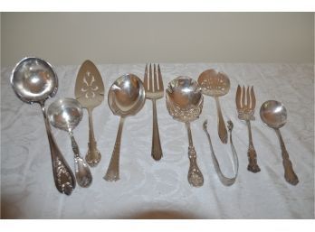 (#30) Silver-Plate Serving Assorted Pieces