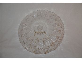 (#13B) Vintage Crystal Glass Round Plate 11.5'D Heavy