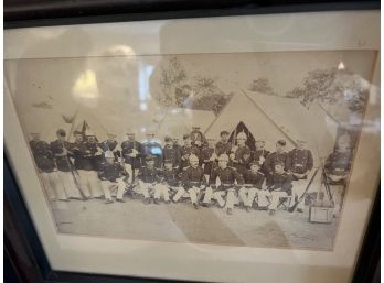 (#54) Framed Picture Of National Guard Infantry Regiment C. 1885-1890 With Documentation
