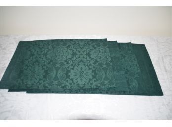 (#193) Rhapsody Forest Green Rectangle Place Mats (4 Of Them)