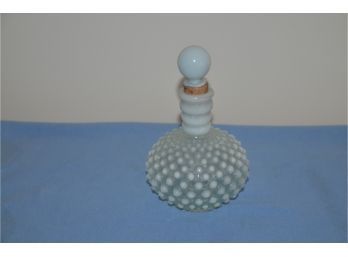 (#131) Vintage Fenton Hobnail French Opalescent Perfume Bottle With Stopper